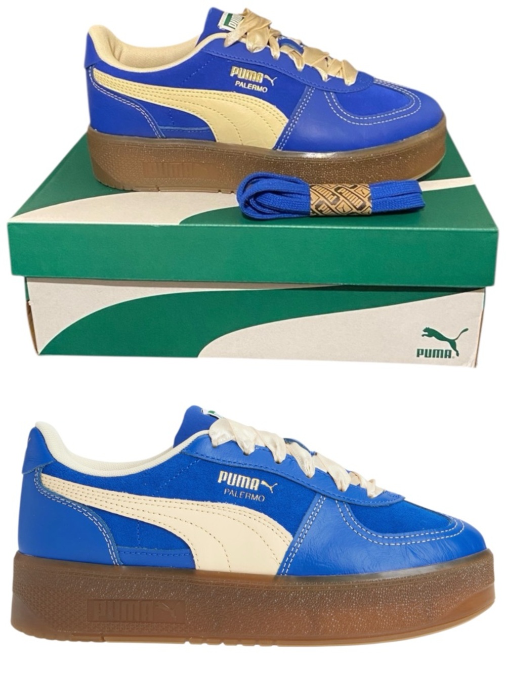PUMA Palermo Elevata Platform Sneaker Vivid Blue Women’s 8